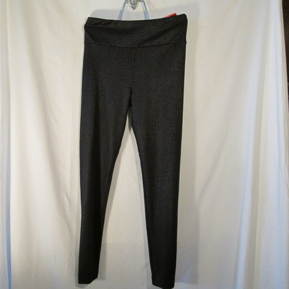 NOBO Girls Black Snake Skin Pattern Leggings S\CH (3-5) 90% Poly 10% Spa…